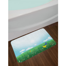 Colorful Meadow Bath Mat