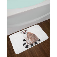 Watercolor Wild Animal Art Bath Mat