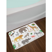 Tropic Creatures Graphic Bath Mat