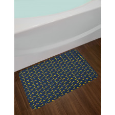 Simple Stars Crescents Bath Mat