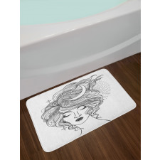 Modern Woman Starry Hair Bath Mat