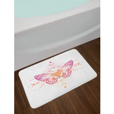 Butterfly Boho Art Bath Mat