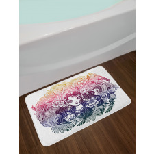 Celtic Floral Fairy Girl Bath Mat