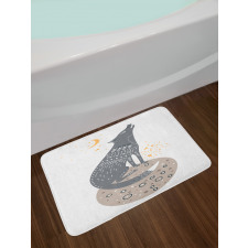 Howling Wolf Planet Bath Mat