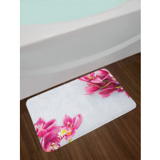 Relaxing Orchids Pattern Bath Mat