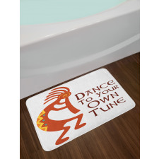 Tribal Dance Symbol Art Bath Mat