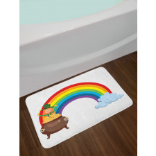 Irish St Patrick's Day Rainbow Bath Mat