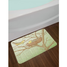 Tree Animals Spring Woods Bath Mat