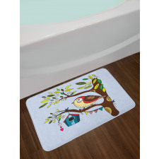 Flying Animal Tree Art Bath Mat