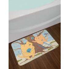 Couple Bears Tree Bath Mat