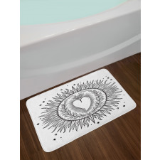 Sun with Heart Art Bath Mat