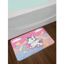 Rainbow Music Notes Bath Mat