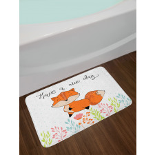 Have a Nice Day Wording Animal Bath Mat