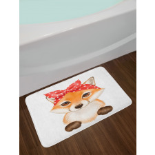 Wild Animal Drawing Bath Mat