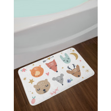 Scandinavian Animals Bath Mat