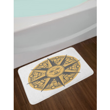 Sun Compass Art Bath Mat