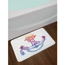 Ombre Anchor Rope Bath Mat