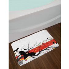 Bat Spider Curls Bath Mat