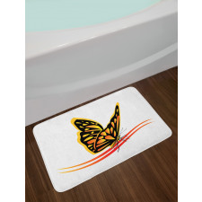 Delicate Spring Moth Art Bath Mat