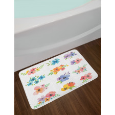 Watercolor Bouquets Bath Mat