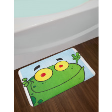 Whimsical Animal Peace Sign Bath Mat