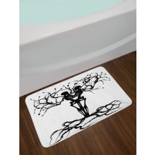 Bone Tree Gothic Bath Mat