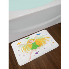 Spring Fairy Butterflies Bath Mat