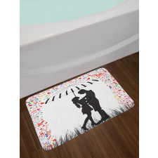 Young Romantic Couple Bath Mat