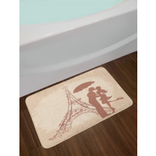 Couple Eiffel Tower Bath Mat