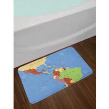 South North Pacific Ocean Bath Mat