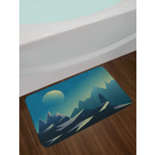 Geometric Landscape Scene Bath Mat