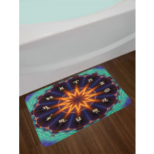 Sun Zodiac Wheel Bath Mat
