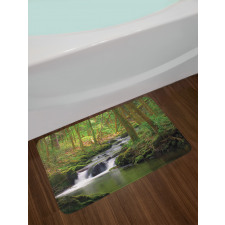 Forest over Mossy Rocks Bath Mat