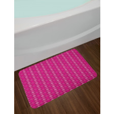 Pinkish Diagonal Squares Bath Mat