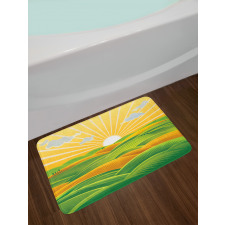 Fields Hills at Dawn Bath Mat