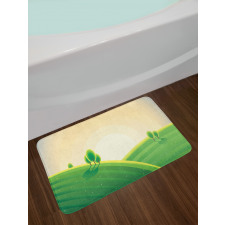 Rural Landscape Hills Bath Mat