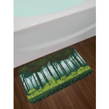 Mystic Forest Trees Twilight Bath Mat