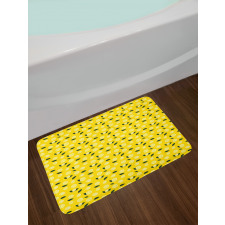 Fresh Citrus in Summer Tones Bath Mat