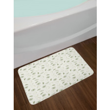 Monochrome Citrus Sketch Bath Mat