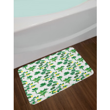 Tropical Citrus Blossoms Bath Mat