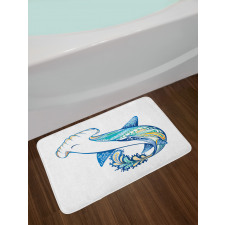 Hammer Head Shark Ocean Bath Mat