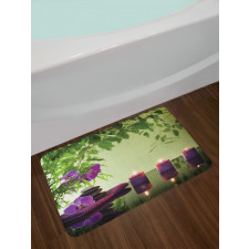 Spa Candles Orchids Bloom Bath Mat