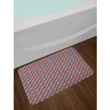 Vibrant Style Triangles Art Bath Mat