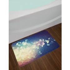 Polygonal Pixel Art Graphic Bath Mat