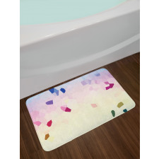 Polygonal Look Stained Glass Bath Mat