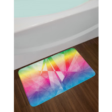 Mosaic Rainbow Geometric Art Bath Mat