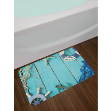 Nautical Ocean Scenery Bath Mat