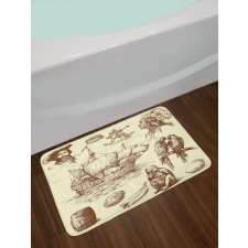 Old Merchant Ship Bath Mat