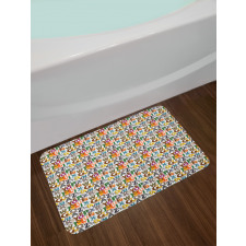 Colorful Animals Initials Bath Mat