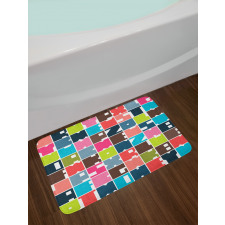 Square Shapes Bath Mat